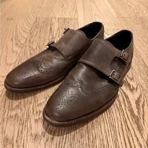 Kenneth Cole New York Brown Double Monk Strap Oxfords